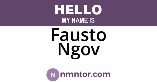 Fausto Ngov