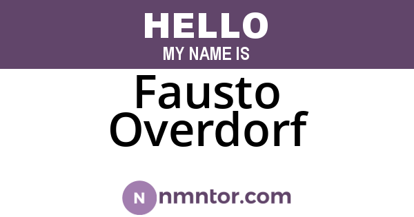 Fausto Overdorf
