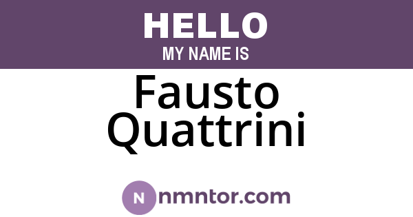 Fausto Quattrini