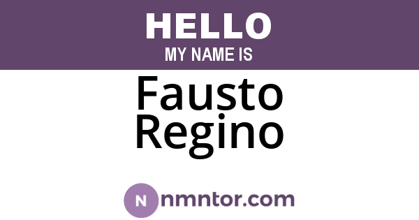Fausto Regino