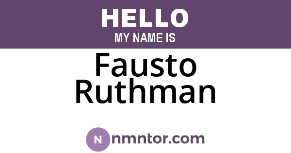 Fausto Ruthman