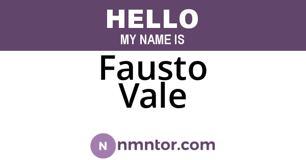 Fausto Vale