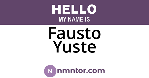 Fausto Yuste