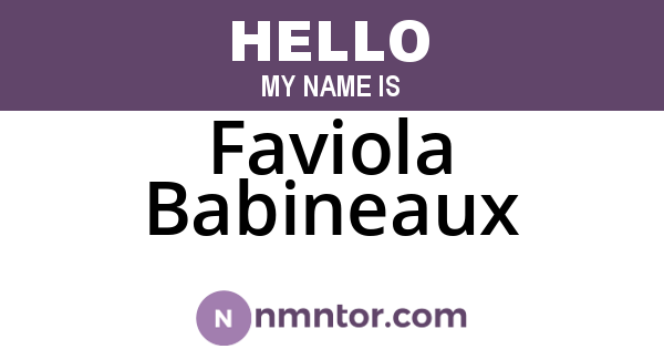 Faviola Babineaux