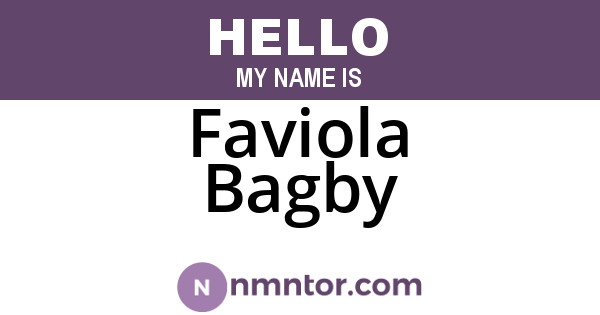 Faviola Bagby