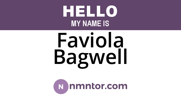 Faviola Bagwell