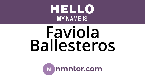 Faviola Ballesteros