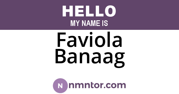 Faviola Banaag