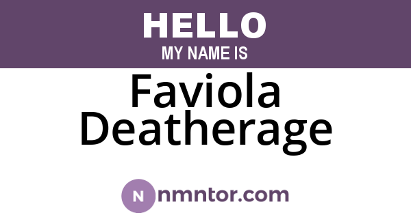 Faviola Deatherage