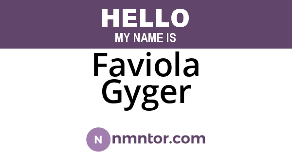 Faviola Gyger