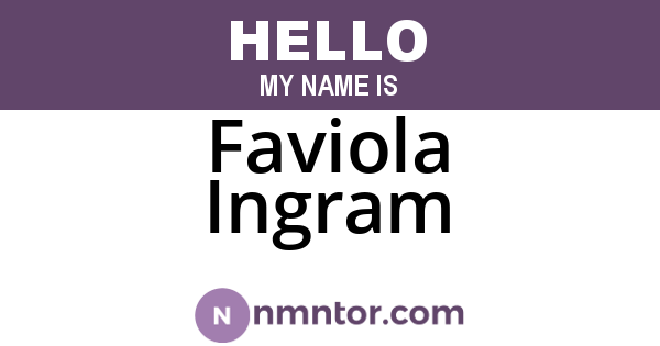 Faviola Ingram