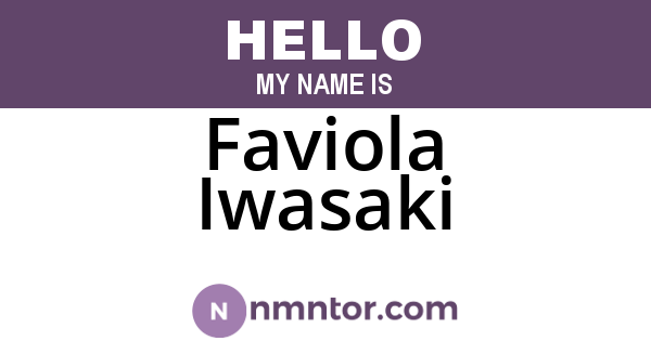 Faviola Iwasaki