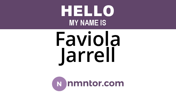 Faviola Jarrell