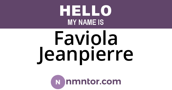 Faviola Jeanpierre