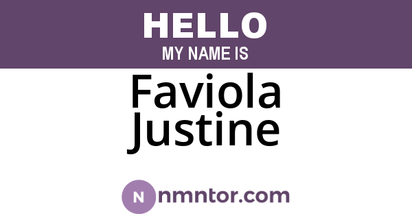 Faviola Justine