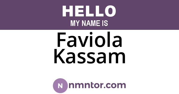 Faviola Kassam
