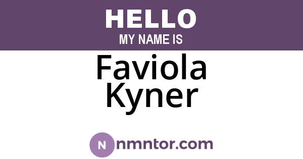Faviola Kyner