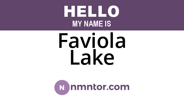 Faviola Lake