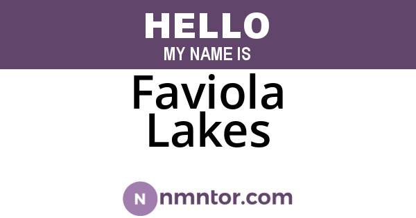 Faviola Lakes