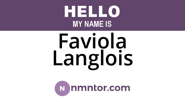 Faviola Langlois