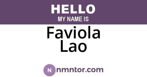 Faviola Lao