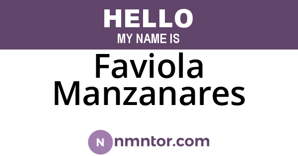 Faviola Manzanares