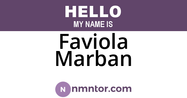 Faviola Marban