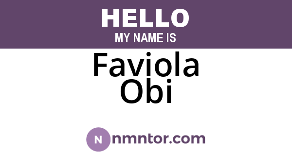 Faviola Obi