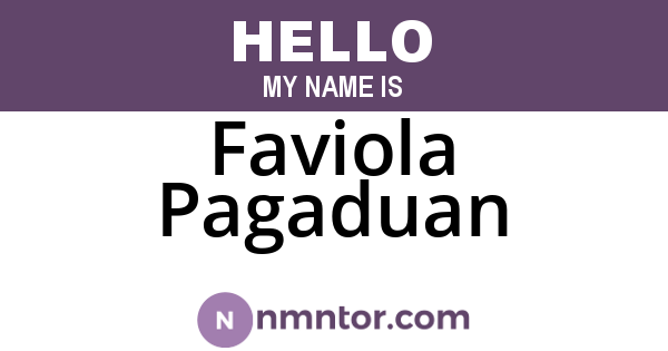 Faviola Pagaduan