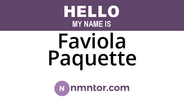 Faviola Paquette