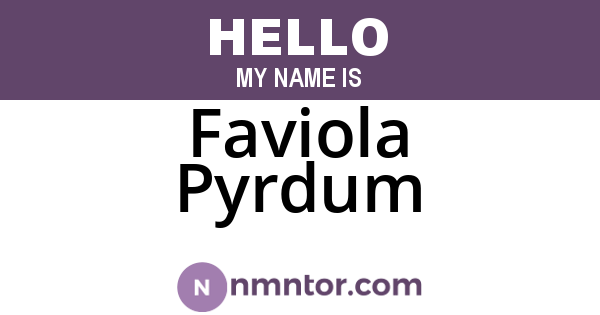 Faviola Pyrdum