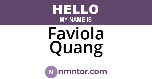 Faviola Quang
