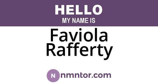 Faviola Rafferty
