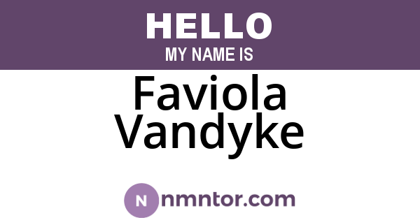 Faviola Vandyke