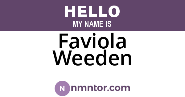 Faviola Weeden