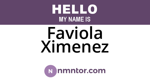 Faviola Ximenez