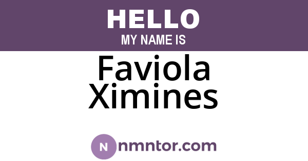 Faviola Ximines