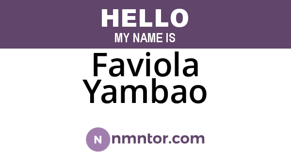 Faviola Yambao