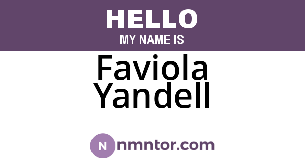 Faviola Yandell