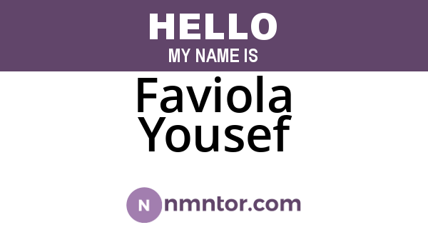 Faviola Yousef