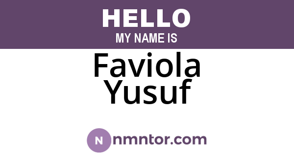 Faviola Yusuf