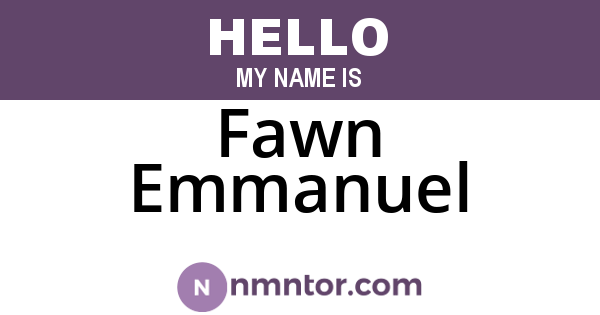 Fawn Emmanuel