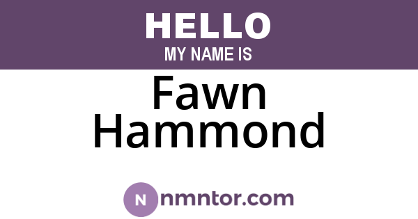 Fawn Hammond
