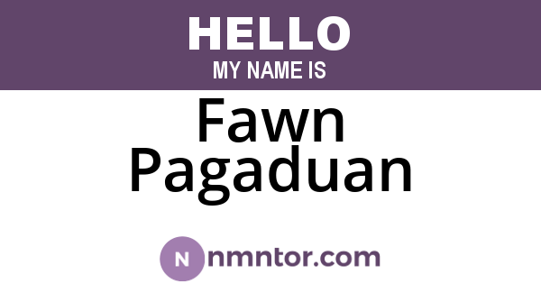 Fawn Pagaduan