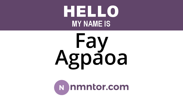 Fay Agpaoa