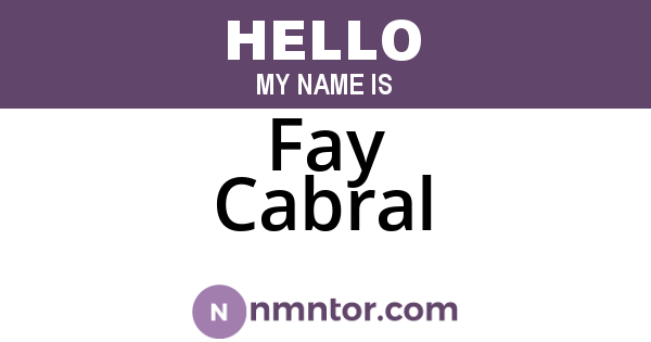 Fay Cabral