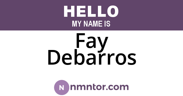 Fay Debarros