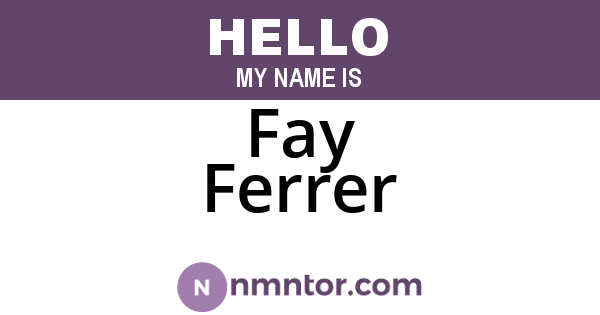 Fay Ferrer