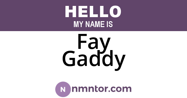 Fay Gaddy