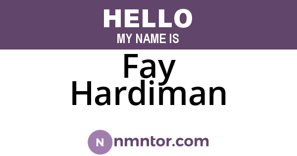 Fay Hardiman